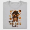 Melanin Christmas Afro Messy Bun DTF Transfer