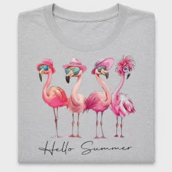 Hello Summer Flamingo DTF Transfer