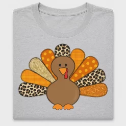 Autumn Turkey Leopard Plaid DTF Transfer