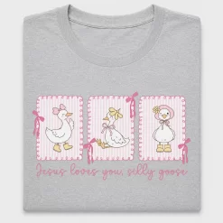 Jesus Loves You Silly Goose DTF Transfer
