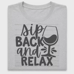 Sip Back And Relax Wine DTF Transfer