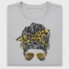 Sunflower Messy Bun DTF Transfer