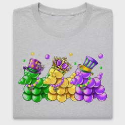 Mardi Gras Bead Dog DTF Transfer