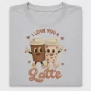 Cute Coffee Couple I Love You A Latte DTF Transfer