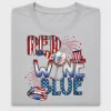 Patriotic Red Wine Blue DTF Transfer