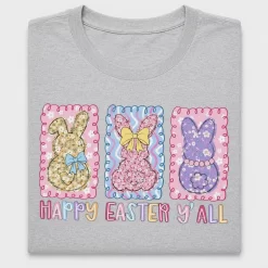 Happy Easter Y'all Floral Bunny DTF Transfer