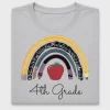 Retro 4th Grade Teacher Rainbow DTF Transfer