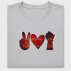 Peace Love Fist Heart DTF Transfer