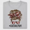 Football Mom Messy Bun DTF Transfer