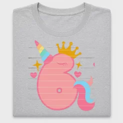 Rainbow Unicorn Number 6 DTF Transfer