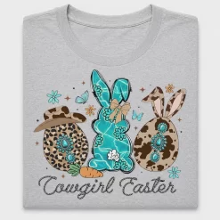 Cowgirl Easter Bunny DTF Transfer