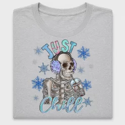 Just Chill Skull Winter DTF Transfer