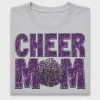 Cheer Mom Purple Glitter DTF Transfer