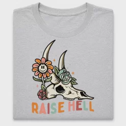 Raise Hell Western Skull DTF Transfer