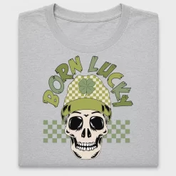 St. Patrick's Day Skull Beanie DTF Transfer