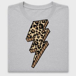 Leopard Print Lightning Bolt DTF Transfer