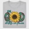 With God All Things Possible Sunflower DTF Transfer