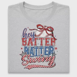 Baseball Hey Batter Swing DTF Transfer