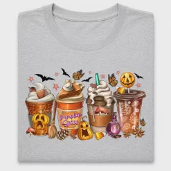 Halloween Pumpkin Coffee DTF Transfer