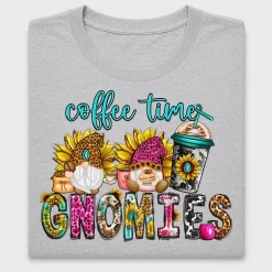 Coffee Gnome Leopard Print DTF Transfer