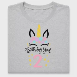 Unicorn 2nd Birthday Girl DTF Transfer