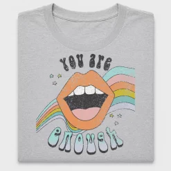 You Are Enough Lips Rainbow DTF Transfer