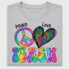 Peace Love Teach Tie-Dye DTF Transfer