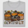 Getting Lit Fall Pumpkin DTF Transfer
