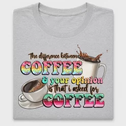 Coffee Over Opinion DTF Transfer