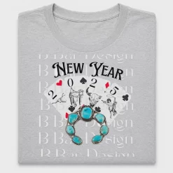 Western Turquoise New Year DTF Transfer