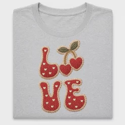 Faux Crochet Cherry Love DTF Transfer