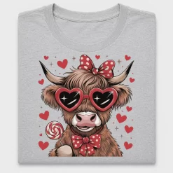 Valentine Highland Cow DTF Transfer