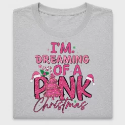 Pink Christmas DTF Transfer Design