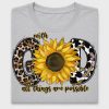 Sunflower With God All Things Possible DTF Transfer