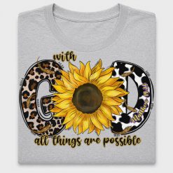Sunflower With God All Things Possible DTF Transfer