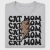 Cat Mom Lightning Bolt DTF Transfer