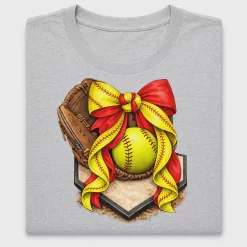 Softball Bow & Glove DTF Transfer