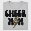 Retro Cheer Mom Leopard Lightning DTF Transfer