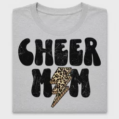 Retro Cheer Mom Leopard Lightning DTF Transfer