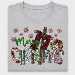Merry Christmas Cross DTF Transfer