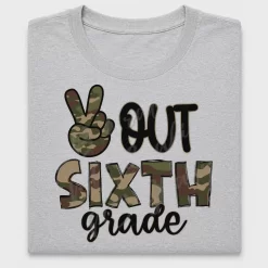 Peace Out Sixth Grade DTF Transfer