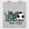 Soccer Love Heart DTF Transfer