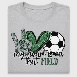 Soccer Love Heart DTF Transfer