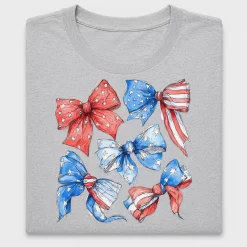 Patriotic Bows Fourth of July DTF Transfer