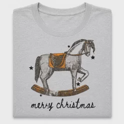 Retro Christmas Rocking Horse DTF Transfer