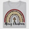 Merry Christmas Rainbow Cross DTF Transfer