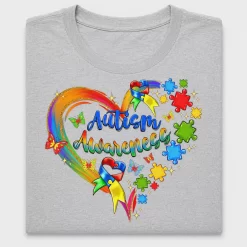 Autism Awareness Heart DTF Transfer