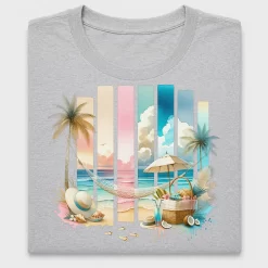 Watercolor Beach Sunset DTF Transfer