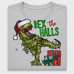 Rex The Halls Christmas DTF Transfer