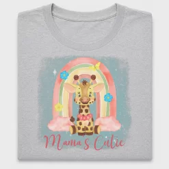 Mama's Cutie Giraffe Rainbow DTF Transfer